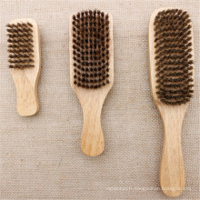 Brosse à cheveux en soies de sanglier en bois d&#39;harmonie pour l&#39;extension de cheveux